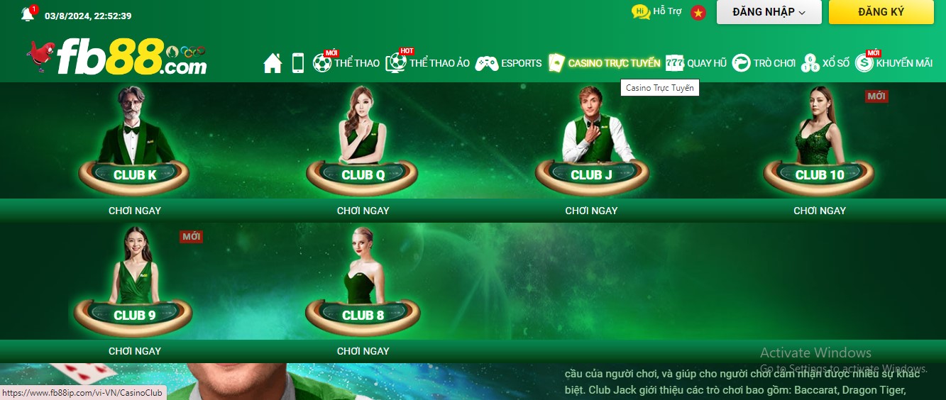 Casino Online fb88: Điểm Đến Hoàn Hảo Cho Bet Thủ